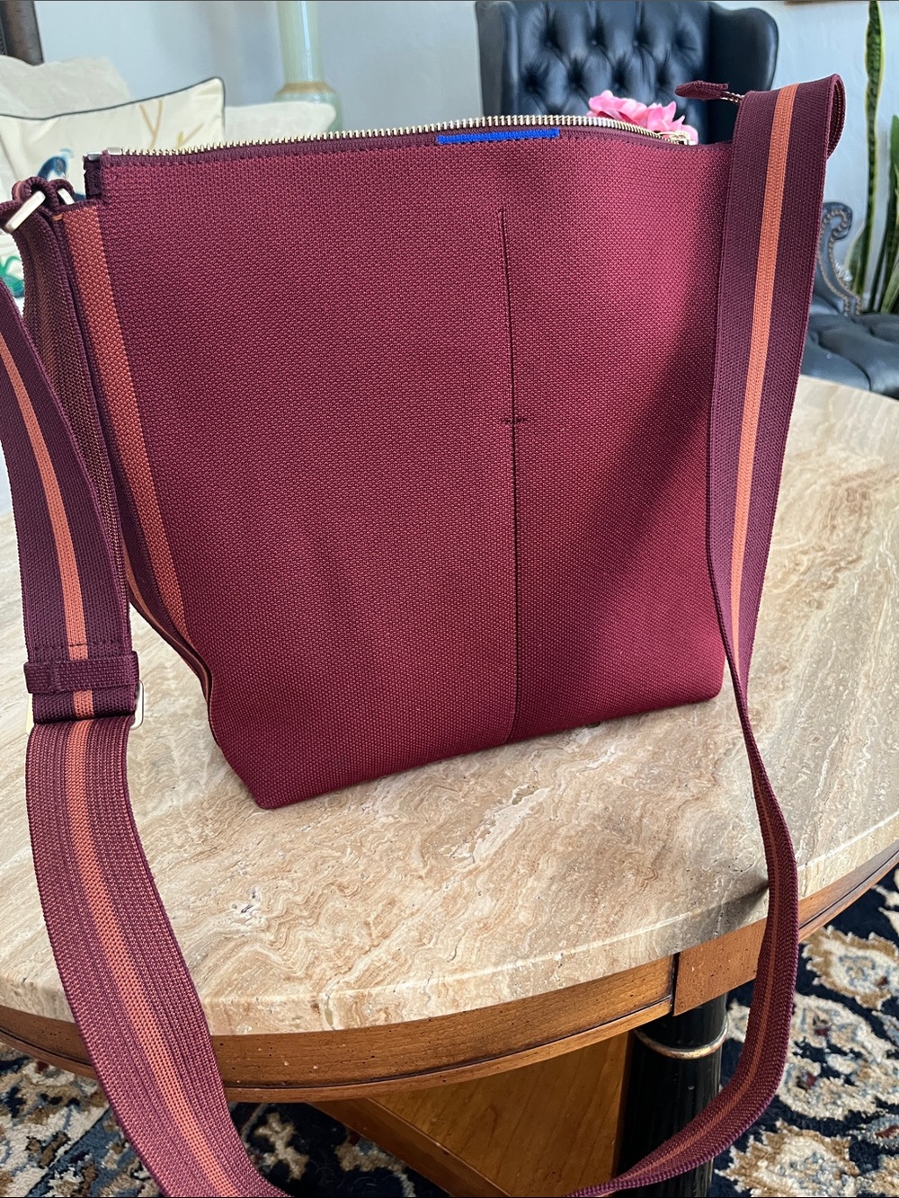 Rothys Bucket Bag Women's Burgundy Crossbody Tote Bag